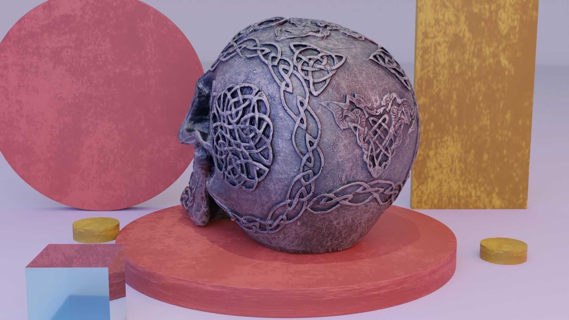 Celtic skull 02 high-poly 3D model_8