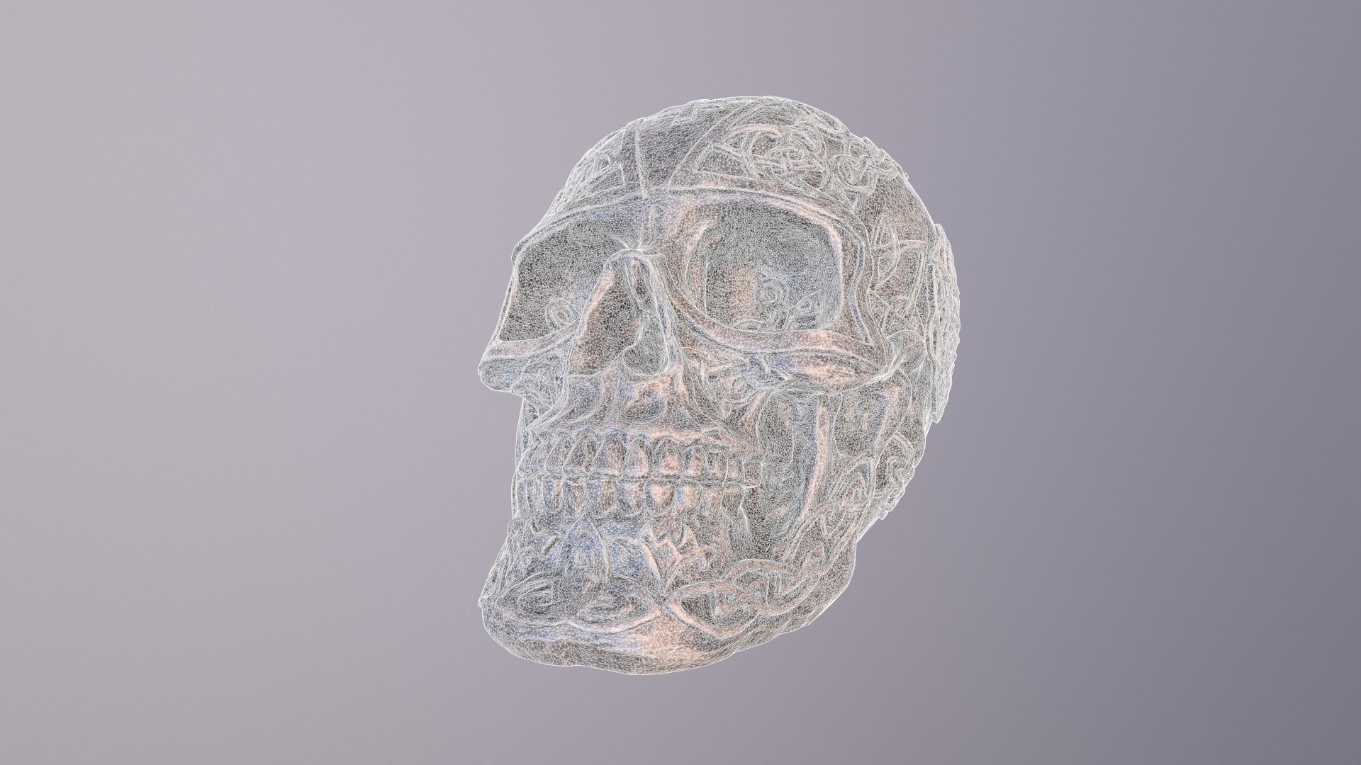 Celtic skull 02 high-poly 3D model_29