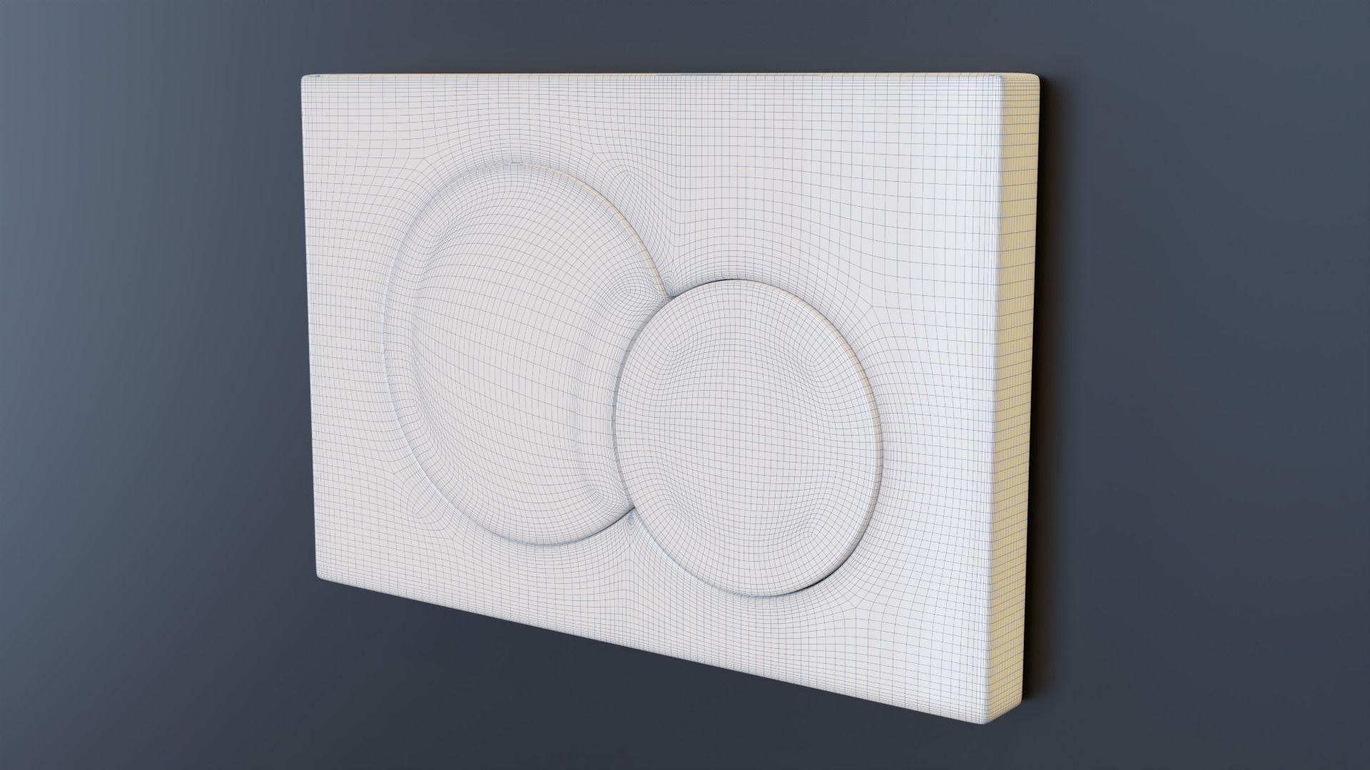 Toilet with Flush Button WC Free 3D model_10