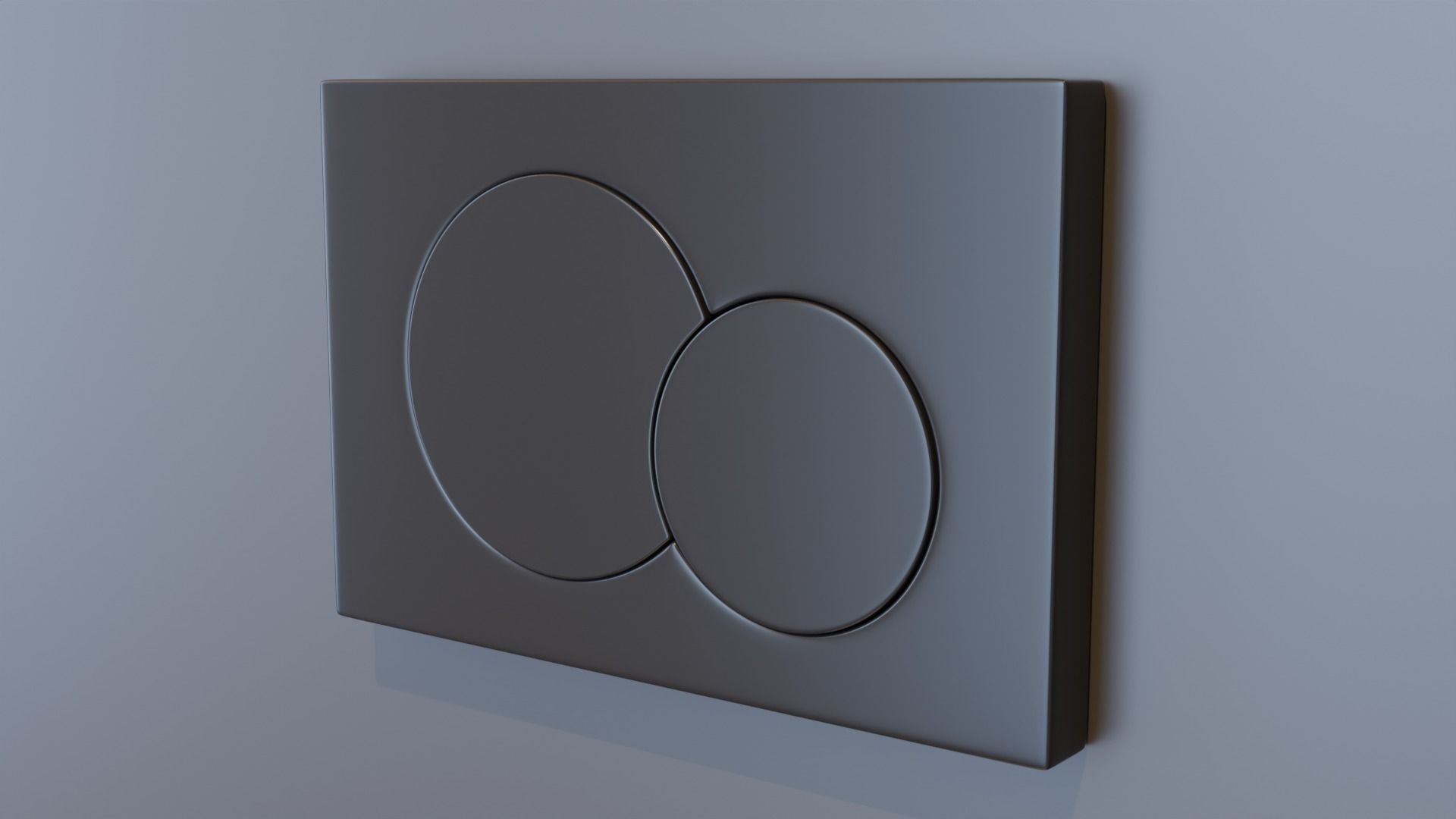 Toilet with Flush Button WC Free 3D model_3