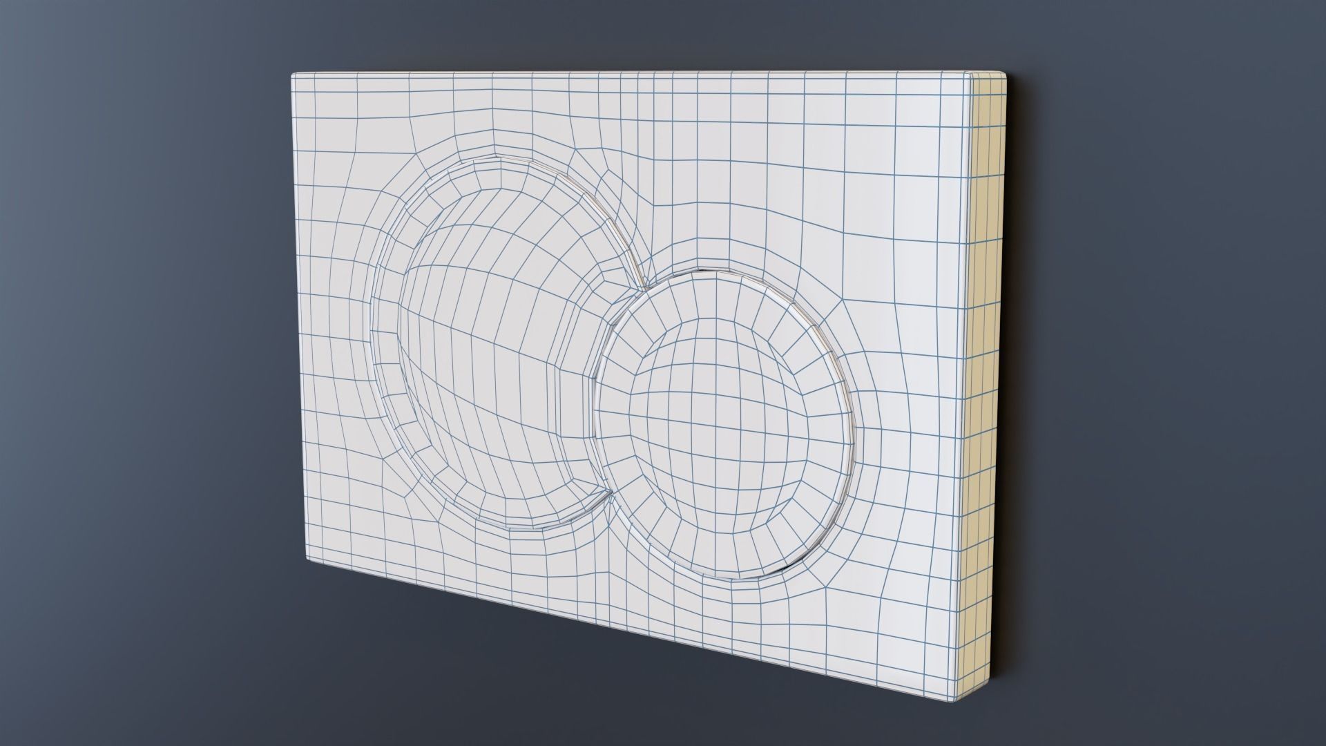 Toilet with Flush Button WC Free 3D model_8