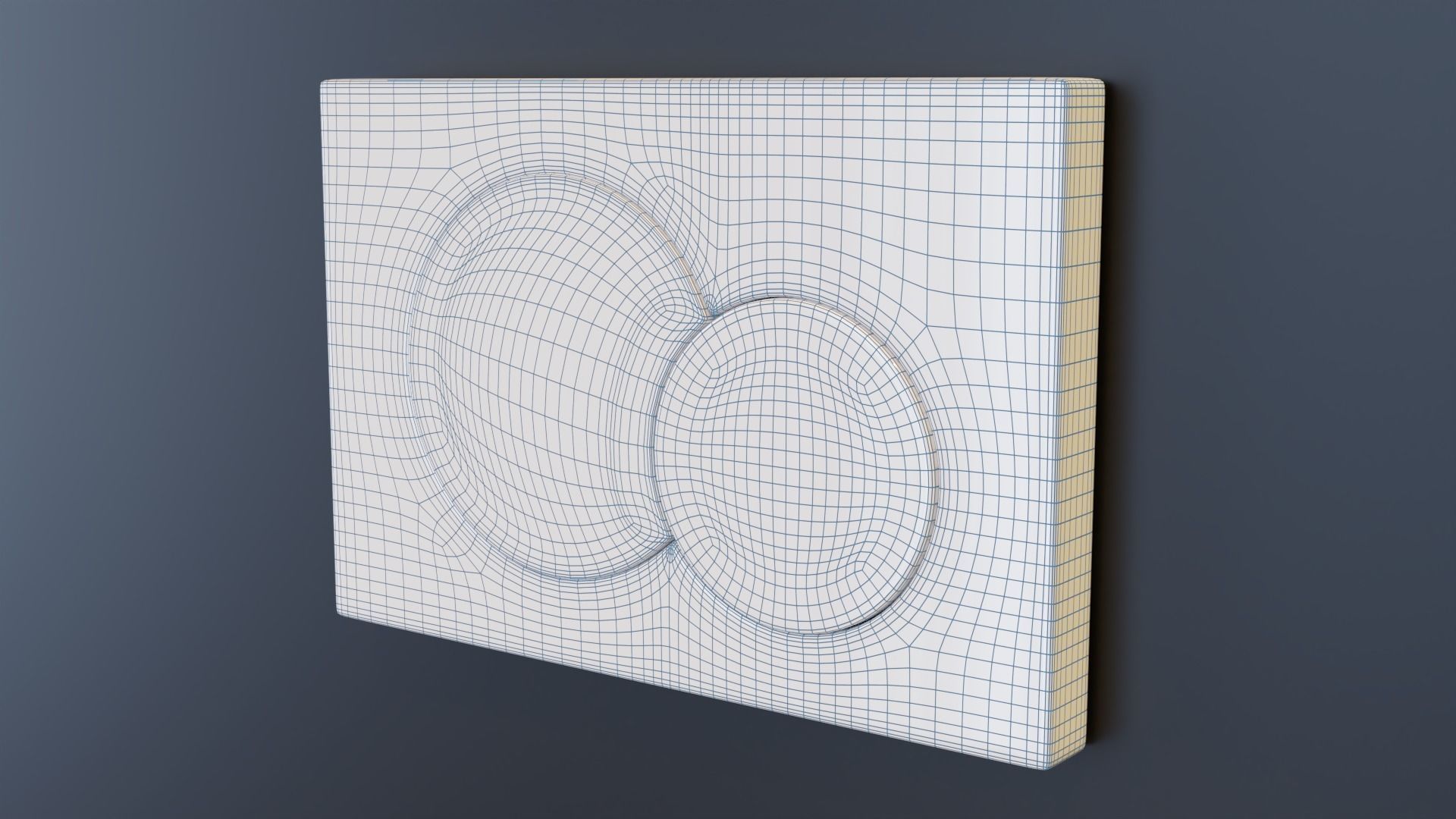 Toilet with Flush Button WC Free 3D model_9