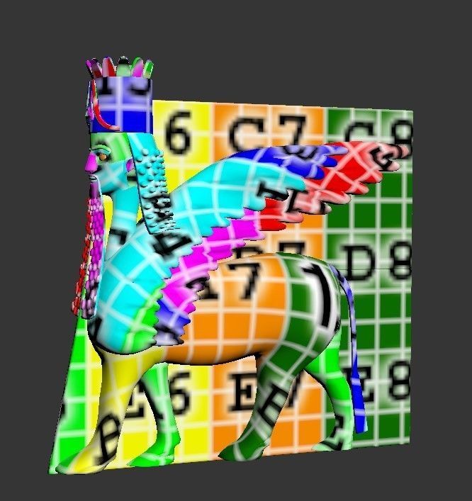 Winged Stone LION 3D model_9