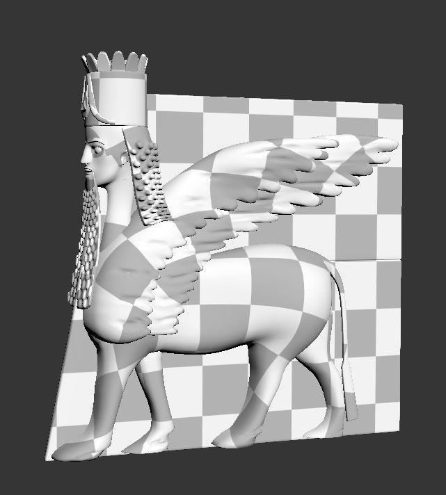 Winged Stone LION 3D model_8