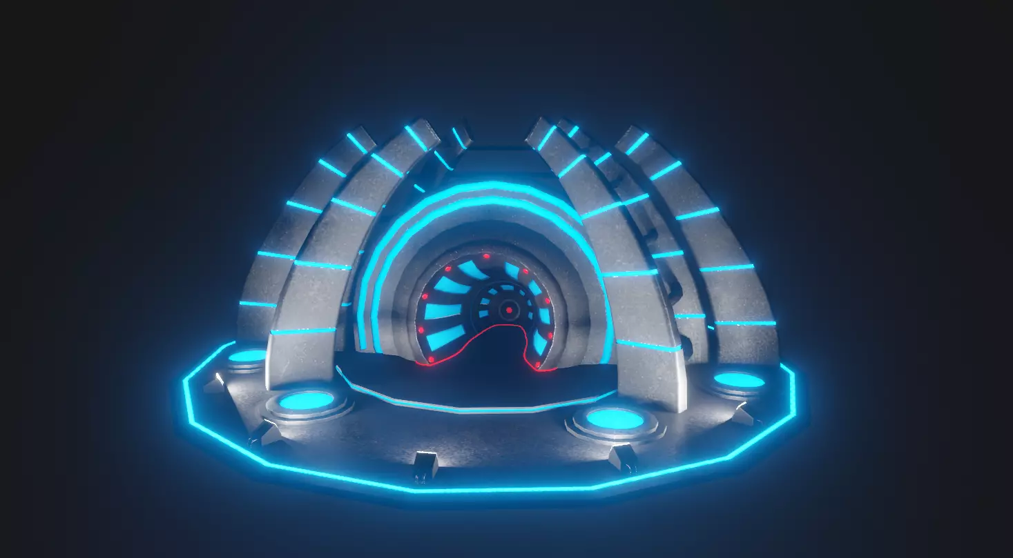 Stage of the black hole Low-poly 3D model_0