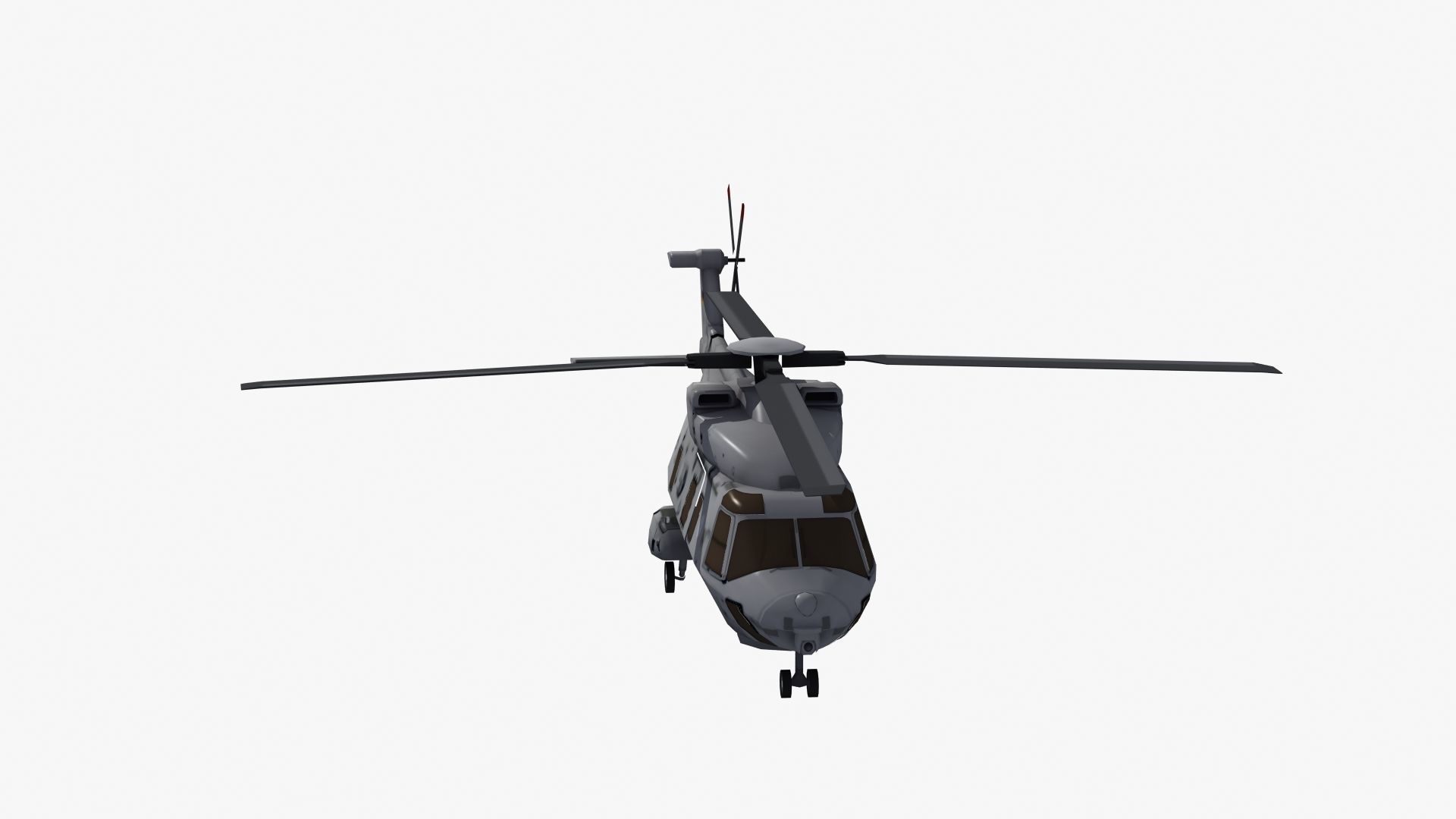 NH90 Helicopter LD1 Low-poly 3D model_33