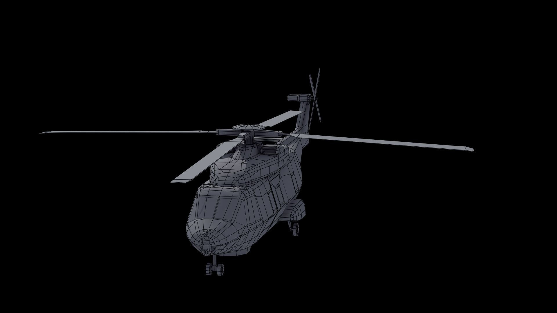 NH90 Helicopter LD1 Low-poly 3D model_54