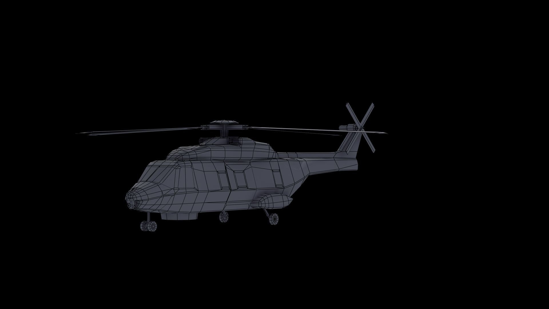 NH90 Helicopter LD1 Low-poly 3D model_51