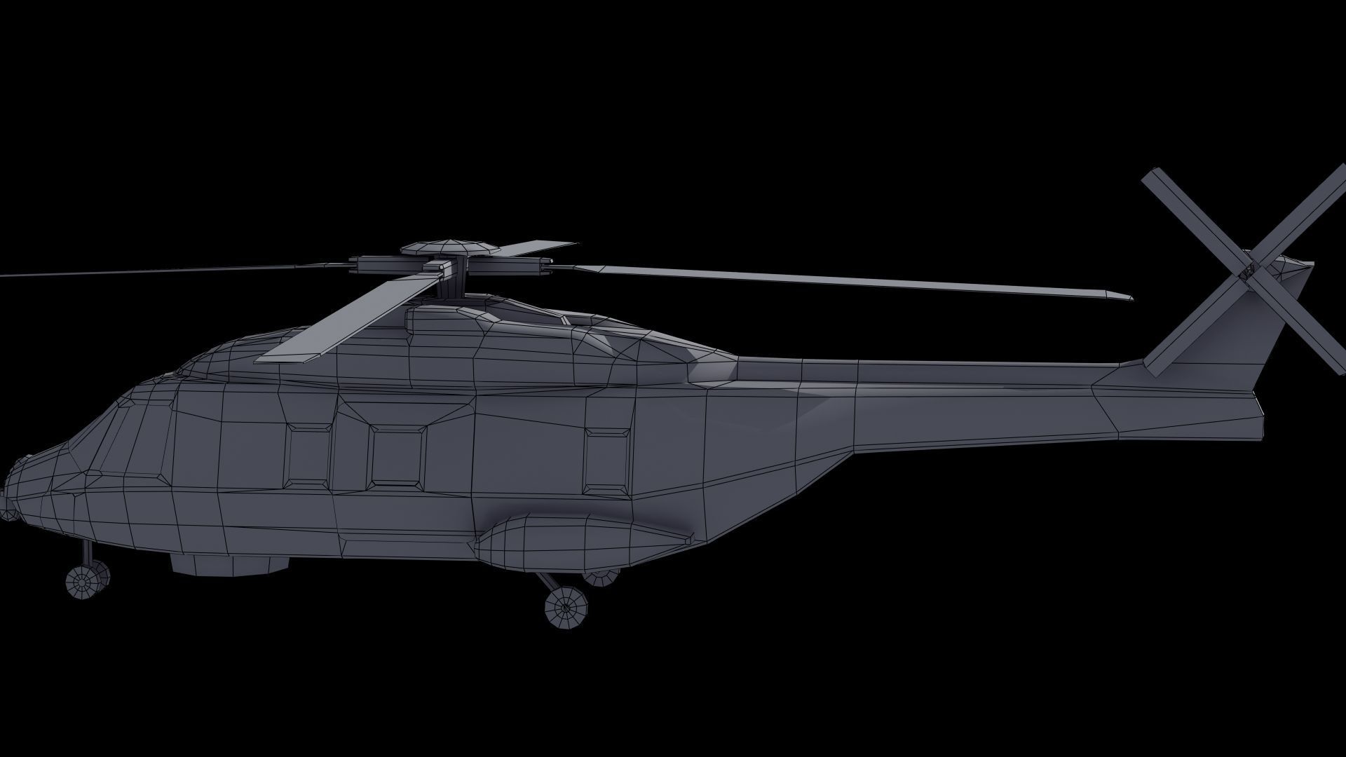 NH90 Helicopter LD1 Low-poly 3D model_43