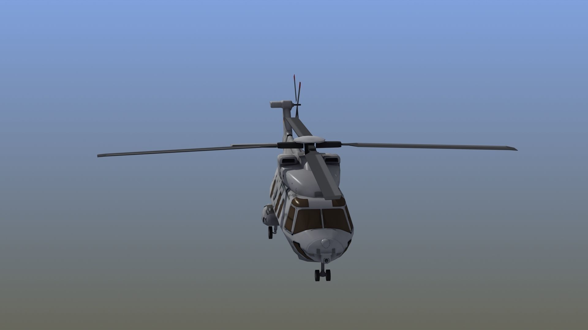 NH90 Helicopter LD1 Low-poly 3D model_13
