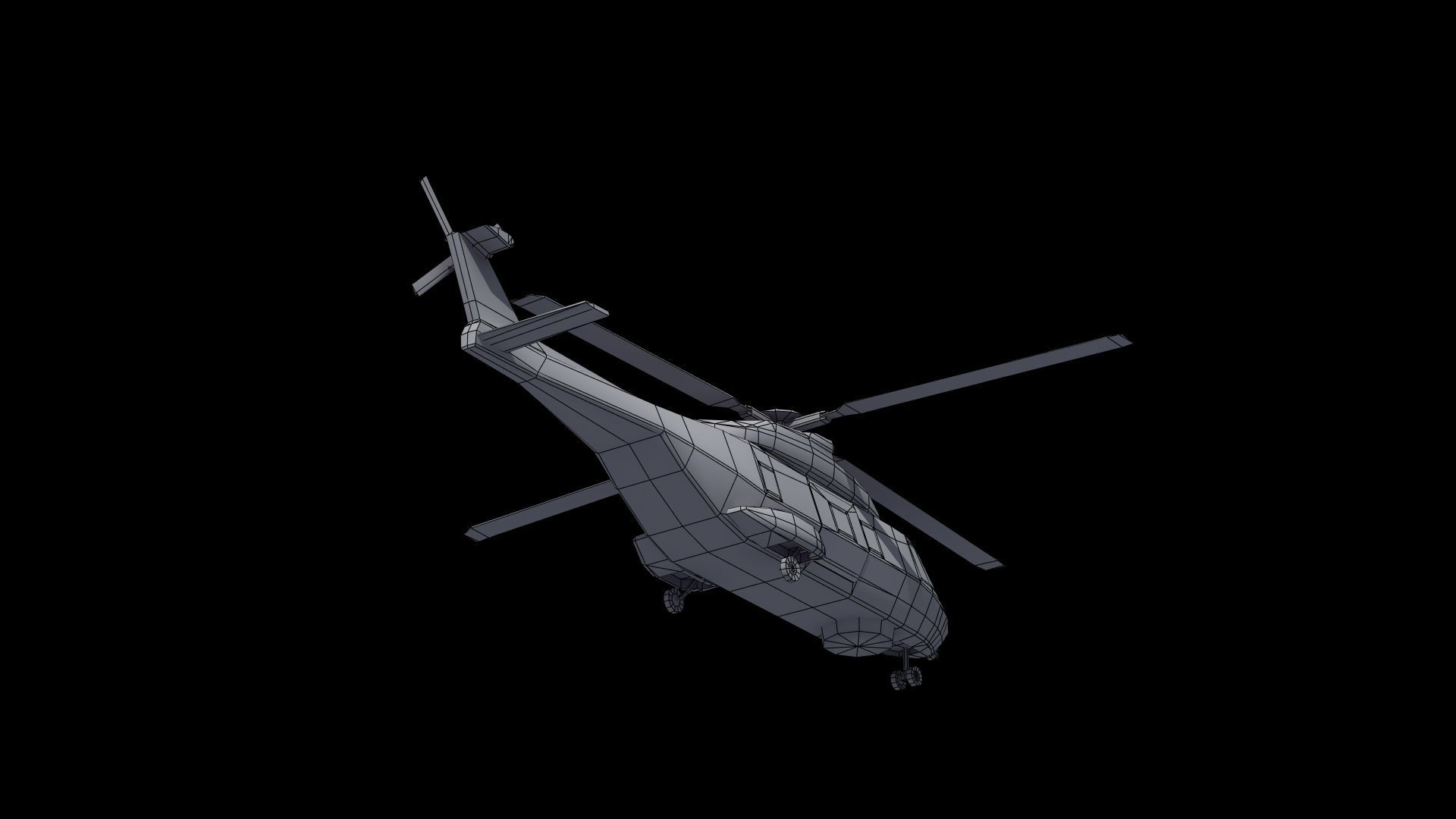 NH90 Helicopter LD1 Low-poly 3D model_46