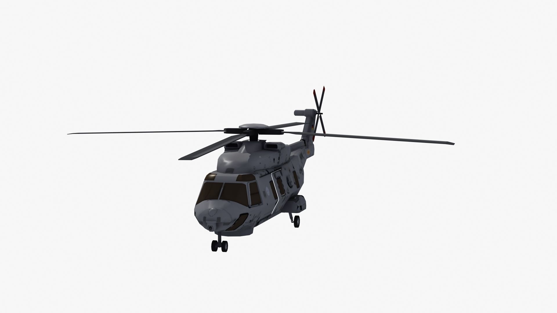 NH90 Helicopter LD1 Low-poly 3D model_32