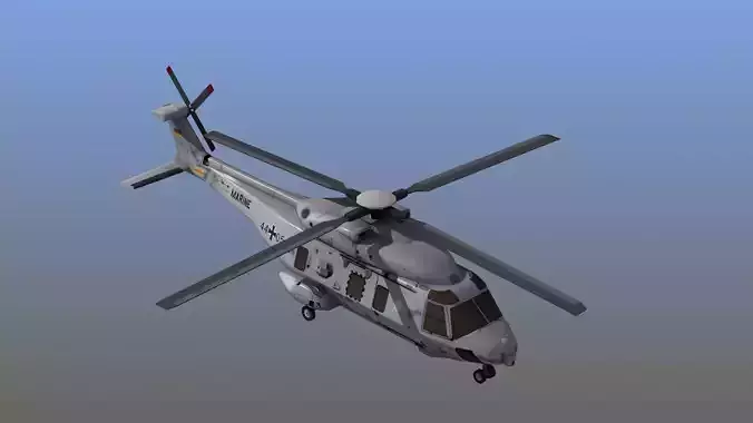 NH90 Helicopter LD1 Low-poly 3D model