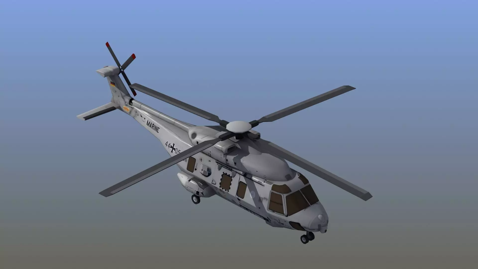 NH90 Helicopter LD1 Low-poly 3D model_0