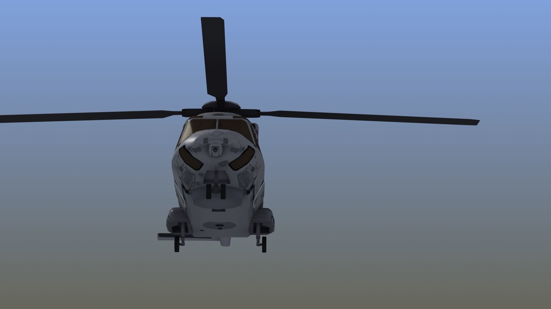 NH90 Helicopter LD1 Low-poly 3D model_16