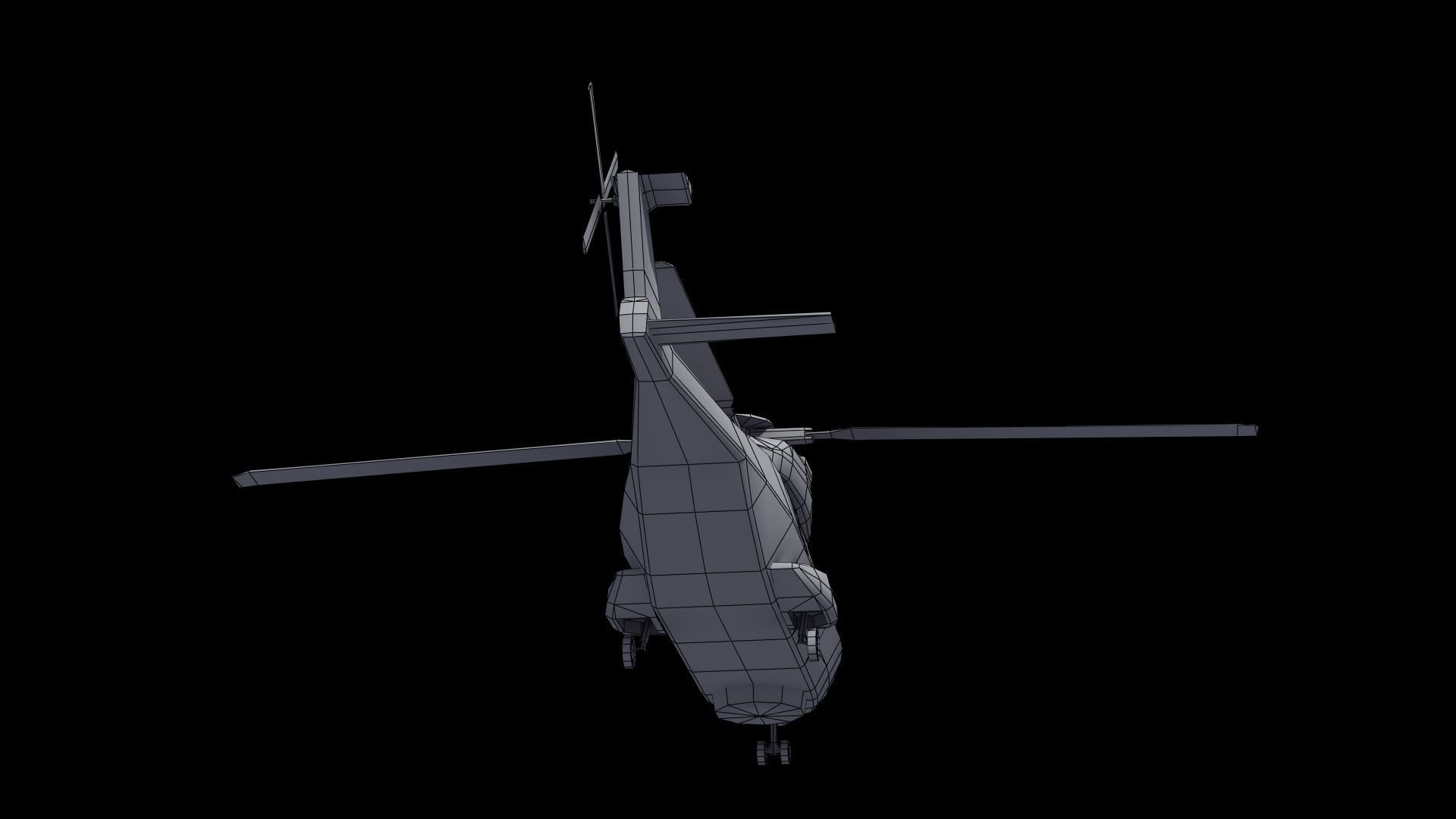 NH90 Helicopter LD1 Low-poly 3D model_45