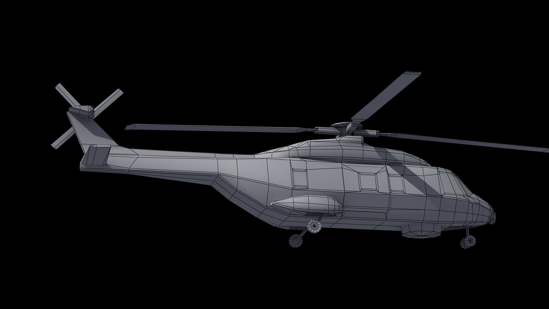 NH90 Helicopter LD1 Low-poly 3D model_47