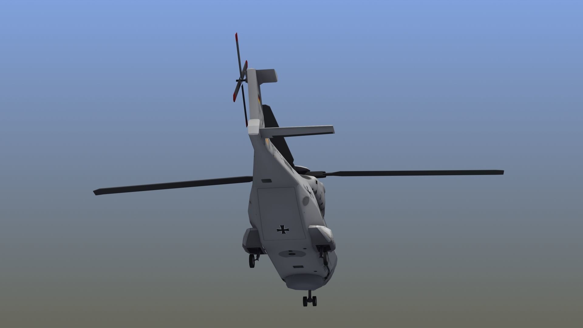 NH90 Helicopter LD1 Low-poly 3D model_5