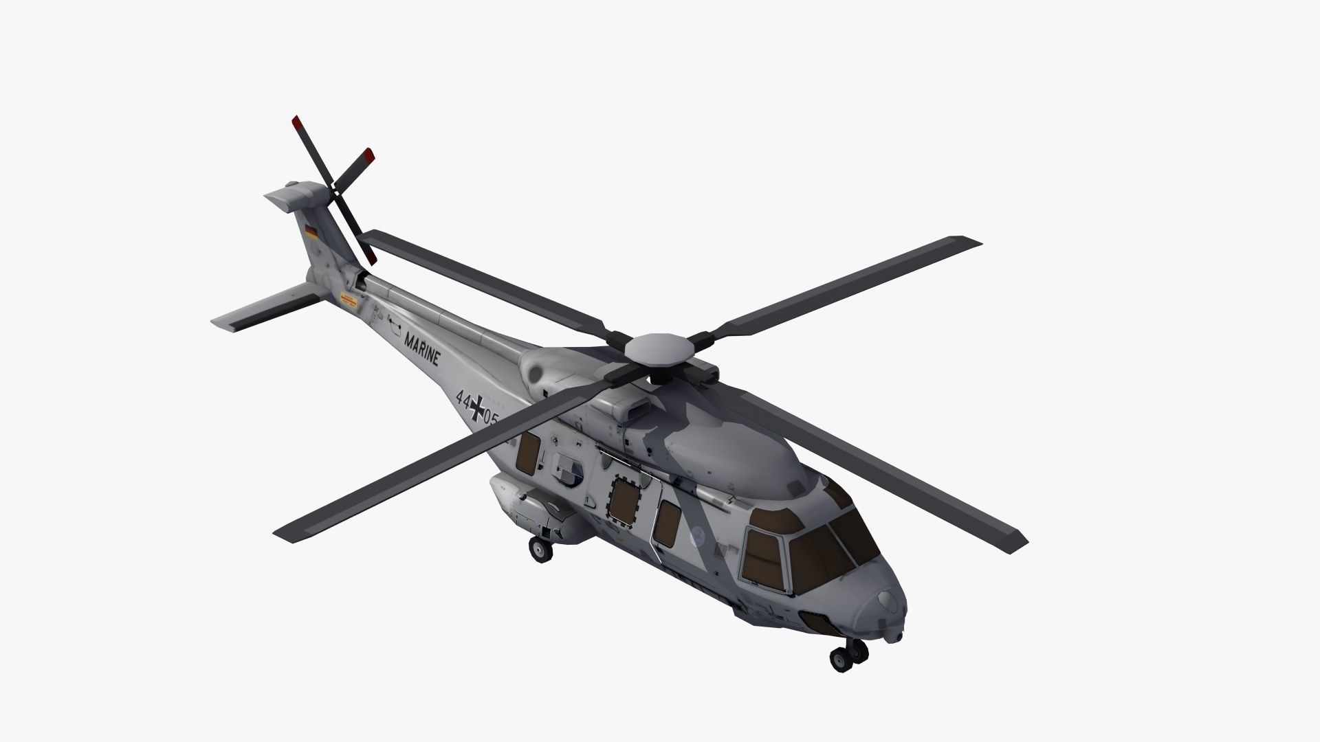 NH90 Helicopter LD1 Low-poly 3D model_20