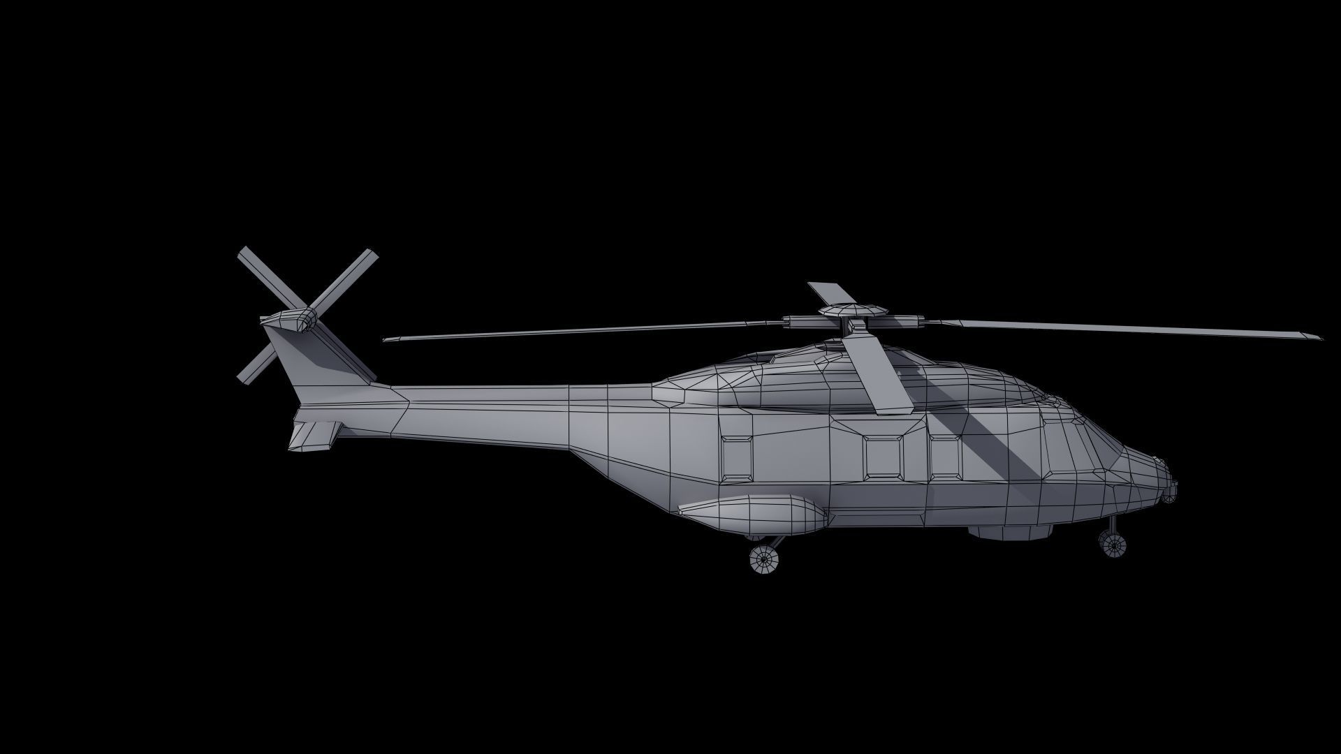 NH90 Helicopter LD1 Low-poly 3D model_49