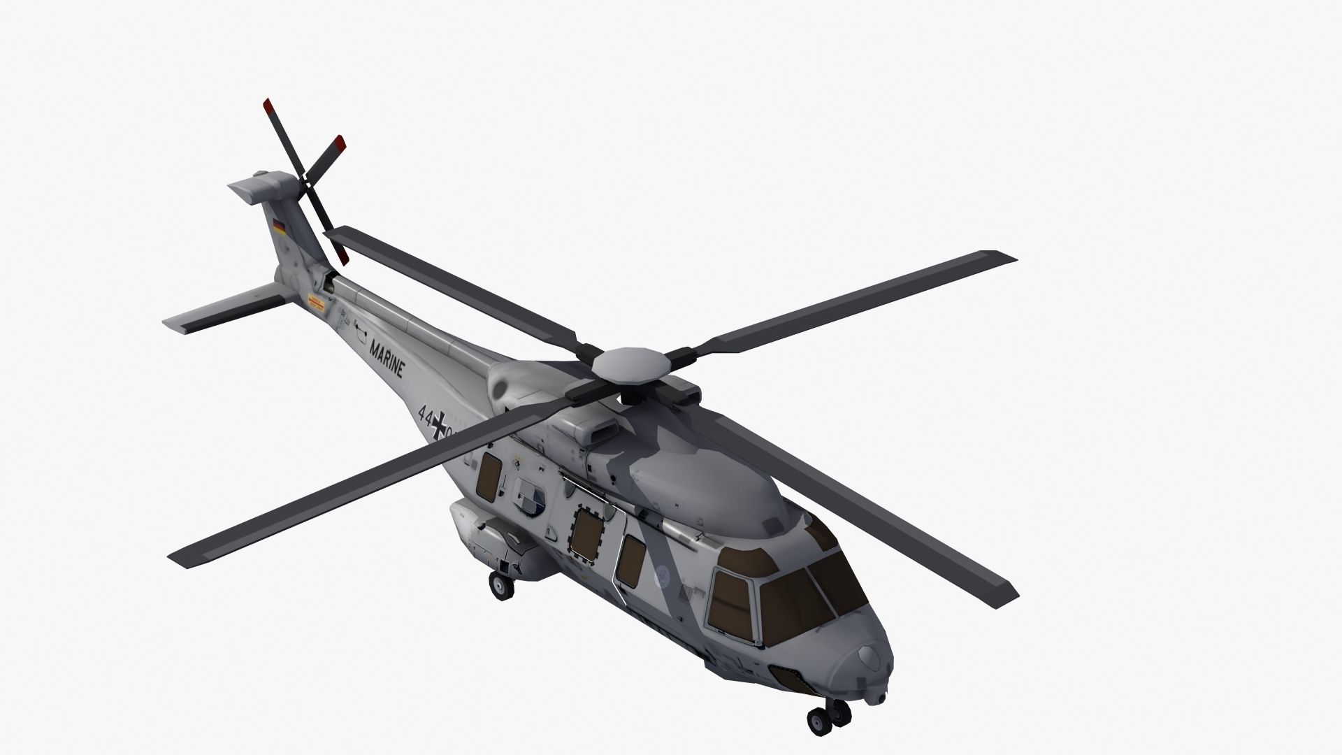 NH90 Helicopter LD1 Low-poly 3D model_38