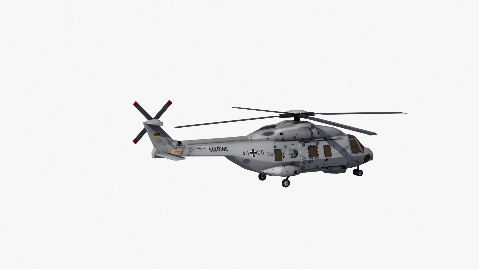 NH90 Helicopter LD1 Low-poly 3D model_30