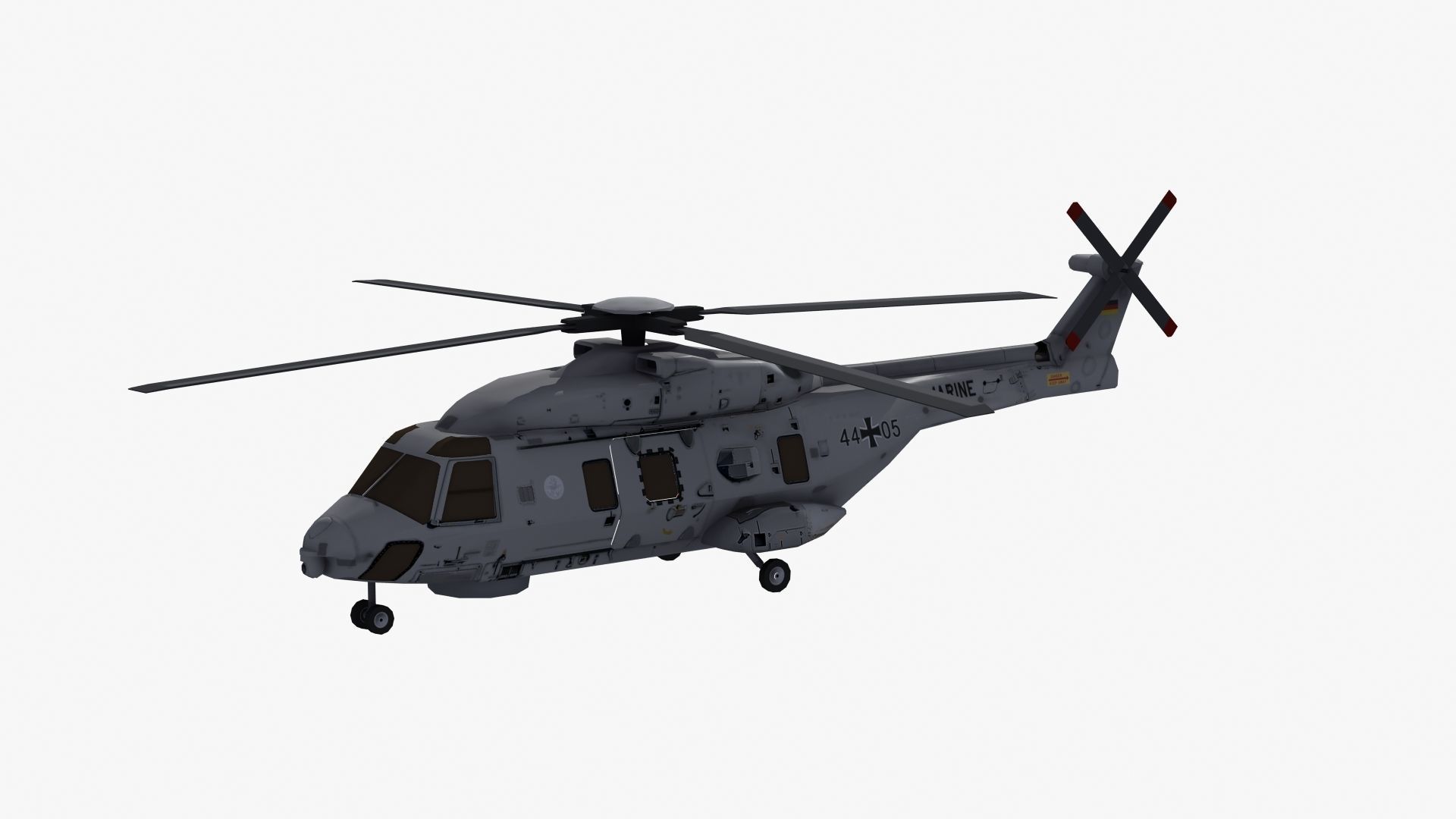 NH90 Helicopter LD1 Low-poly 3D model_22
