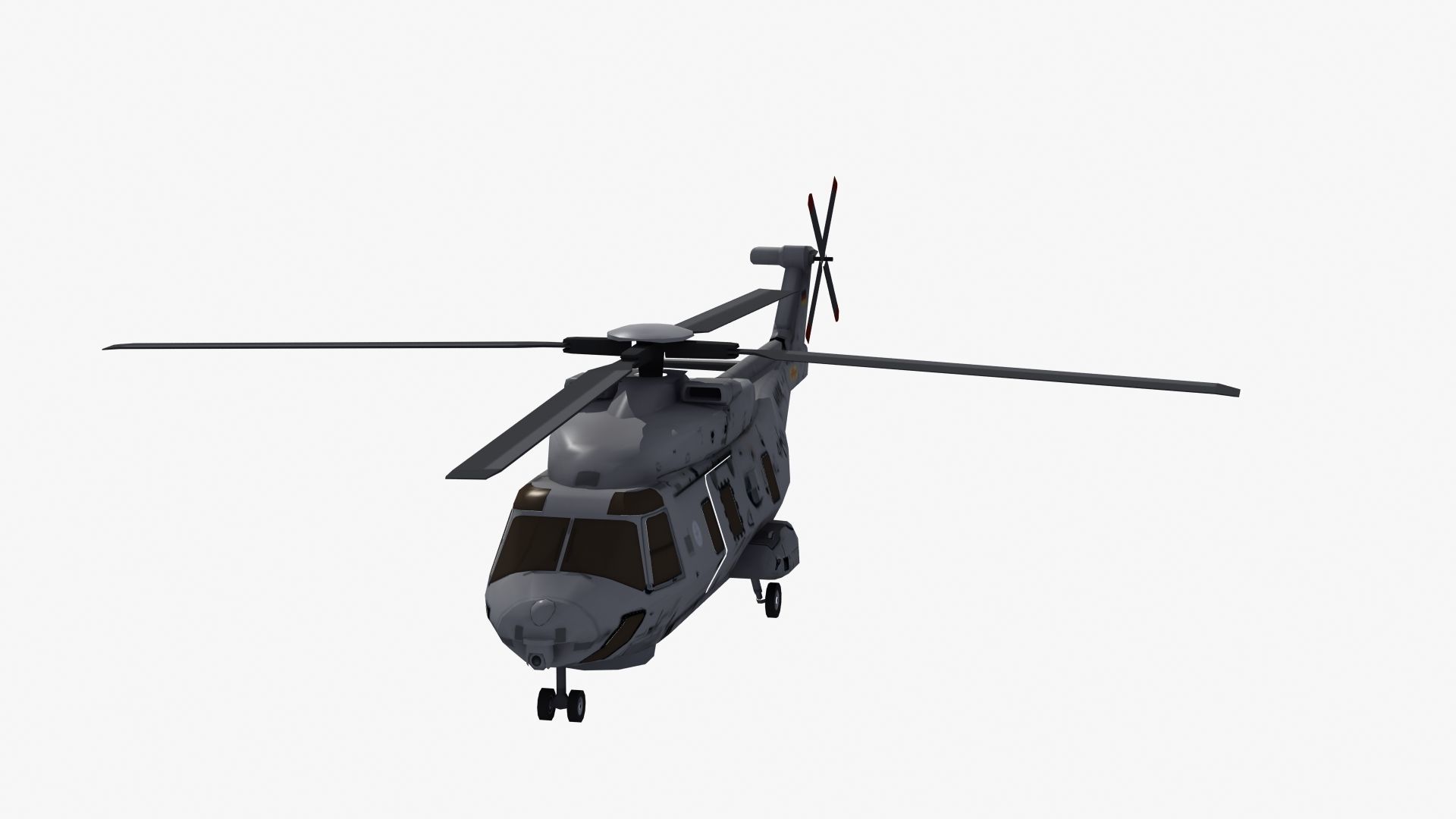 NH90 Helicopter LD1 Low-poly 3D model_34