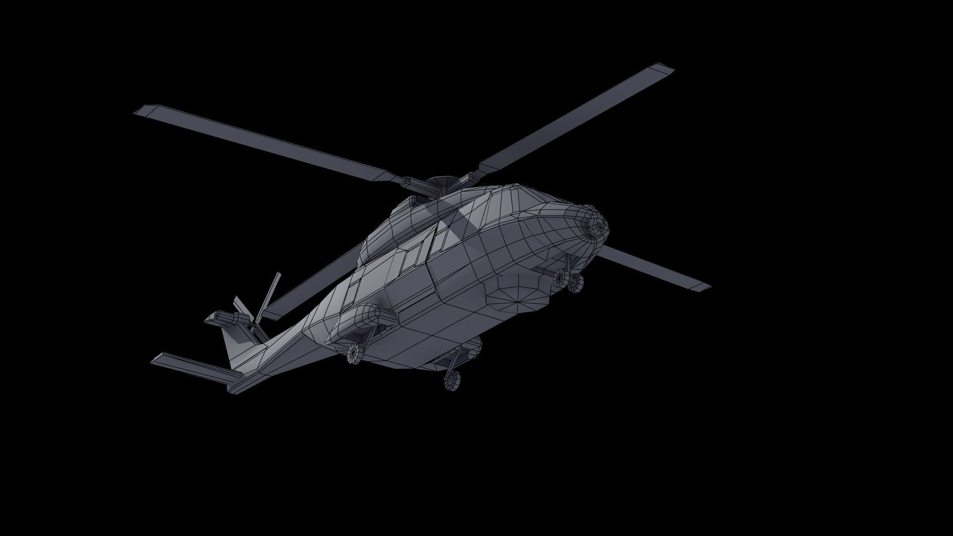 NH90 Helicopter LD1 Low-poly 3D model_57
