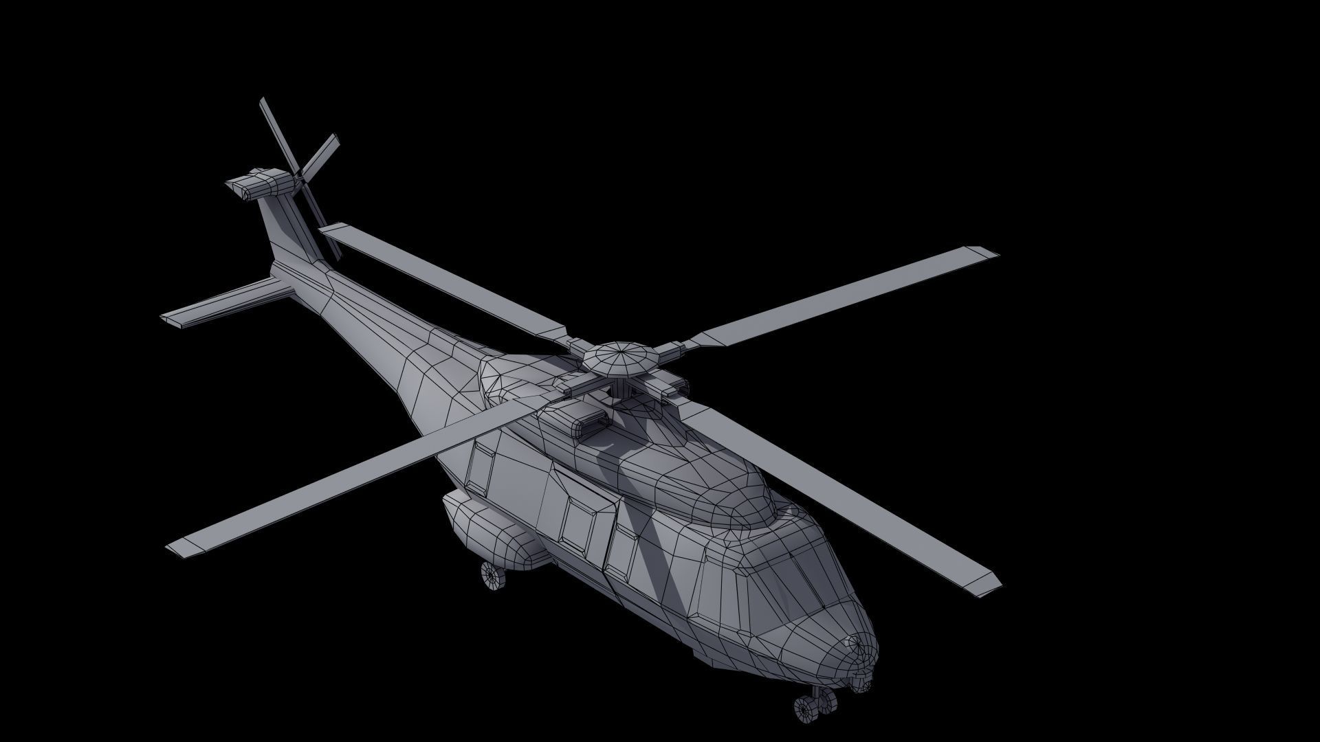 NH90 Helicopter LD1 Low-poly 3D model_58