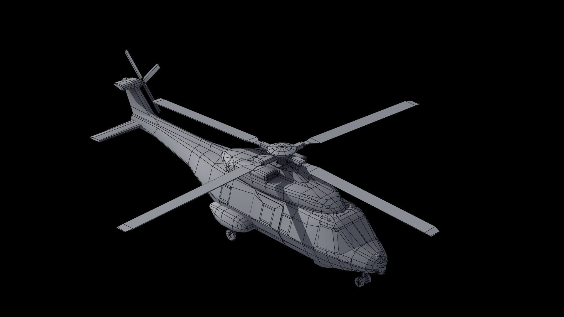 NH90 Helicopter LD1 Low-poly 3D model_40