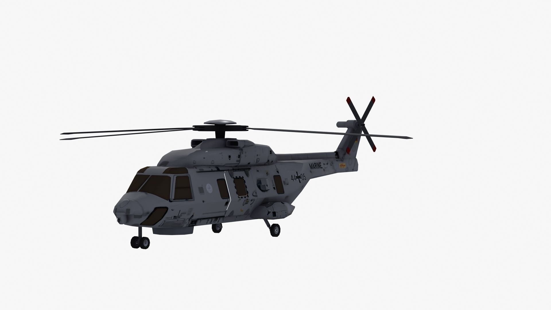 NH90 Helicopter LD1 Low-poly 3D model_35