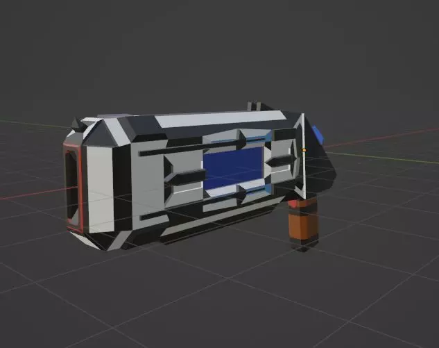 Space Gun-YBR Free low-poly 3D model