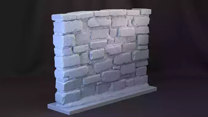 Stone Wall 01 - Print 3D print model