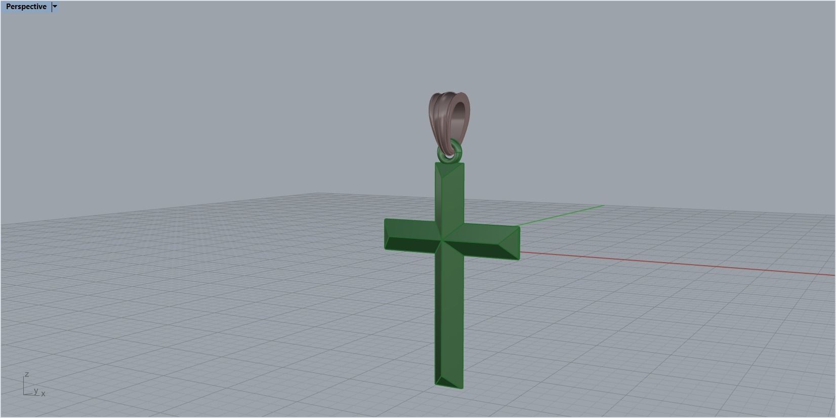 Gold cross with faces 3D print model_15