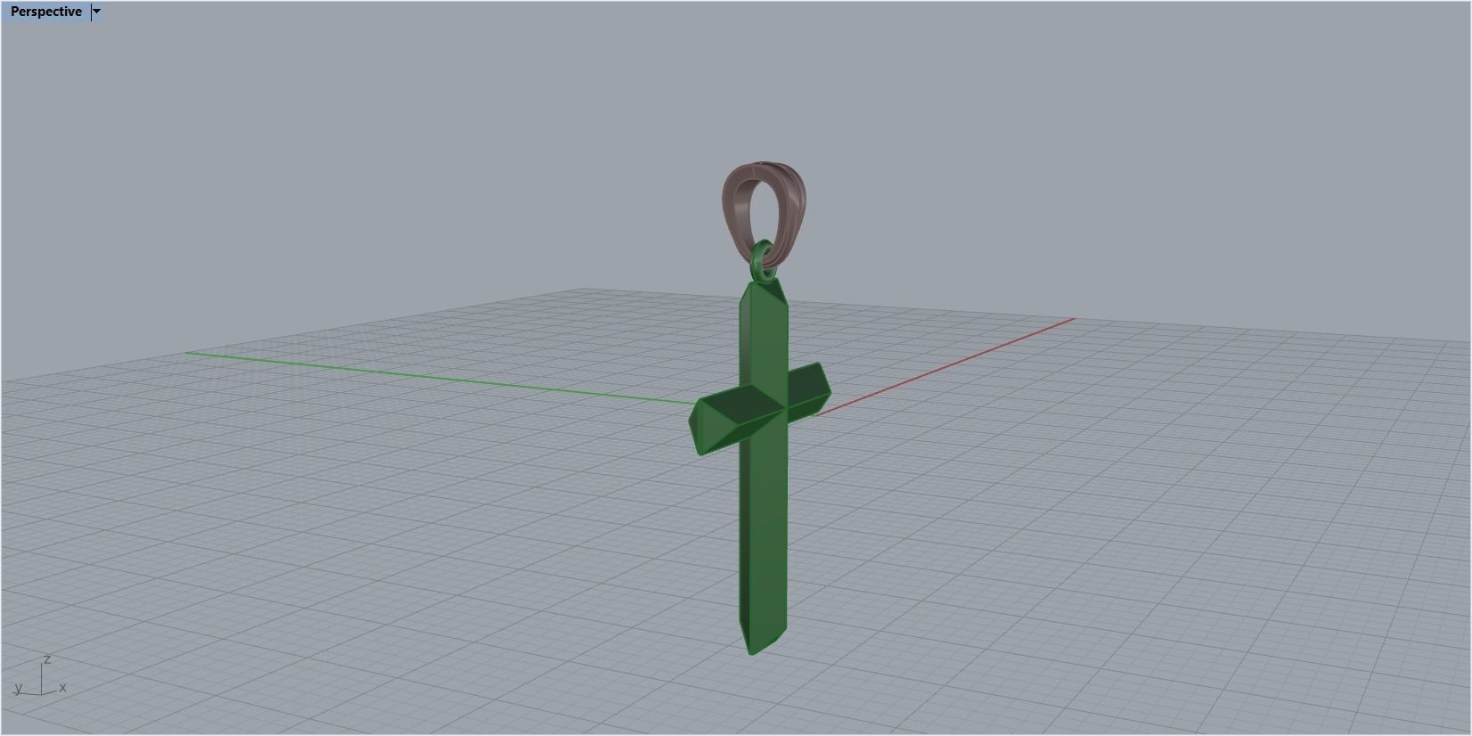 Gold cross with faces 3D print model_16