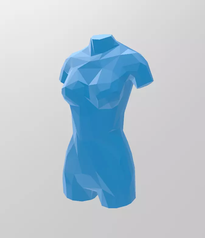 Low Poly Female Mannequin Stand for 3D Printing 3D print model