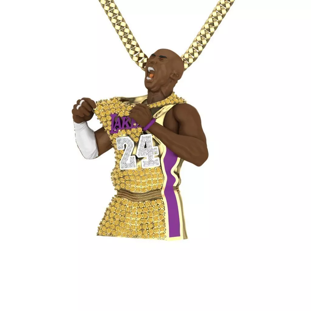 Black mamba Kobe Bryant  Icedout  Necklace 3D print model_0