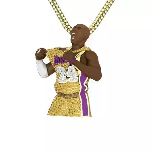 Black mamba Kobe Bryant  Icedout  Necklace 3D print model
