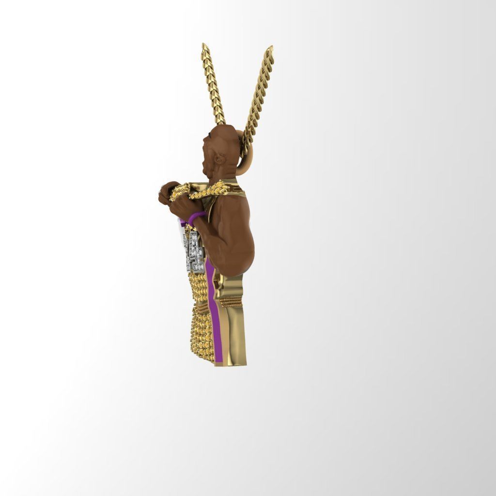Black mamba Kobe Bryant  Icedout  Necklace 3D print model_2