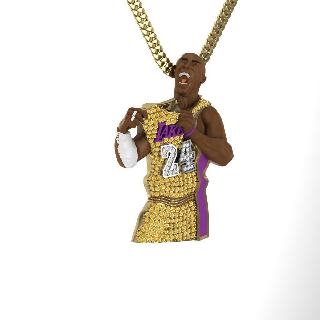 Black mamba Kobe Bryant  Icedout  Necklace 3D print model_3
