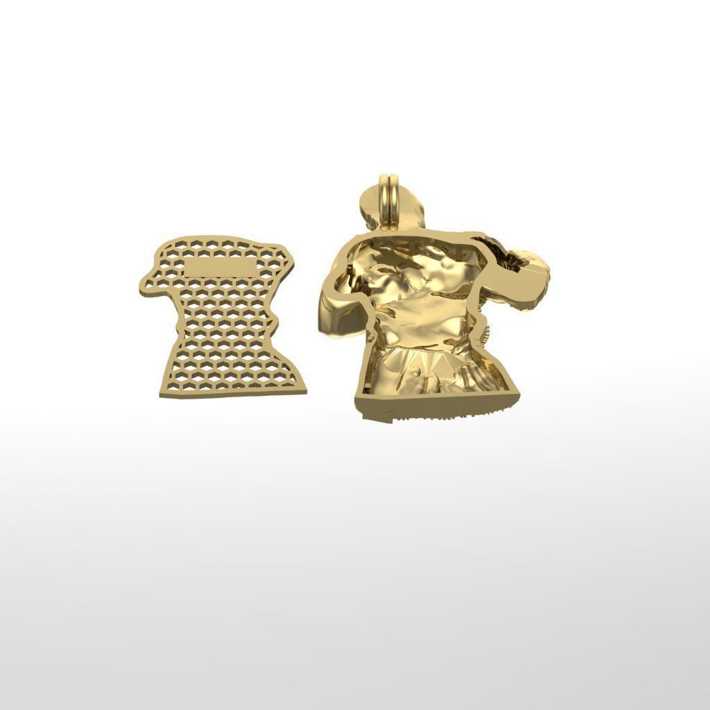 Black mamba Kobe Bryant  Icedout  Necklace 3D print model_4