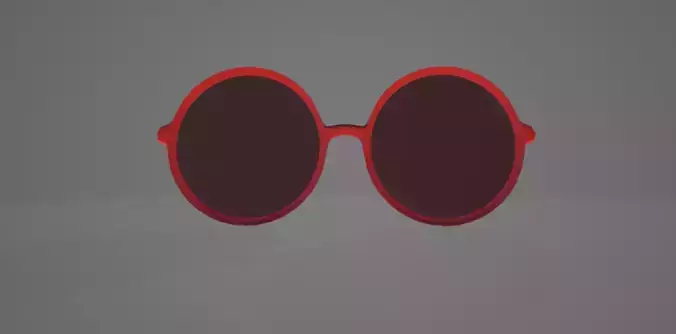 RETRO CLASSIC EYEGLASSES Low-poly 3D model
