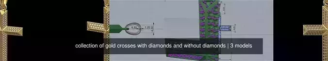 collection of gold crosses with diamonds and without diamonds