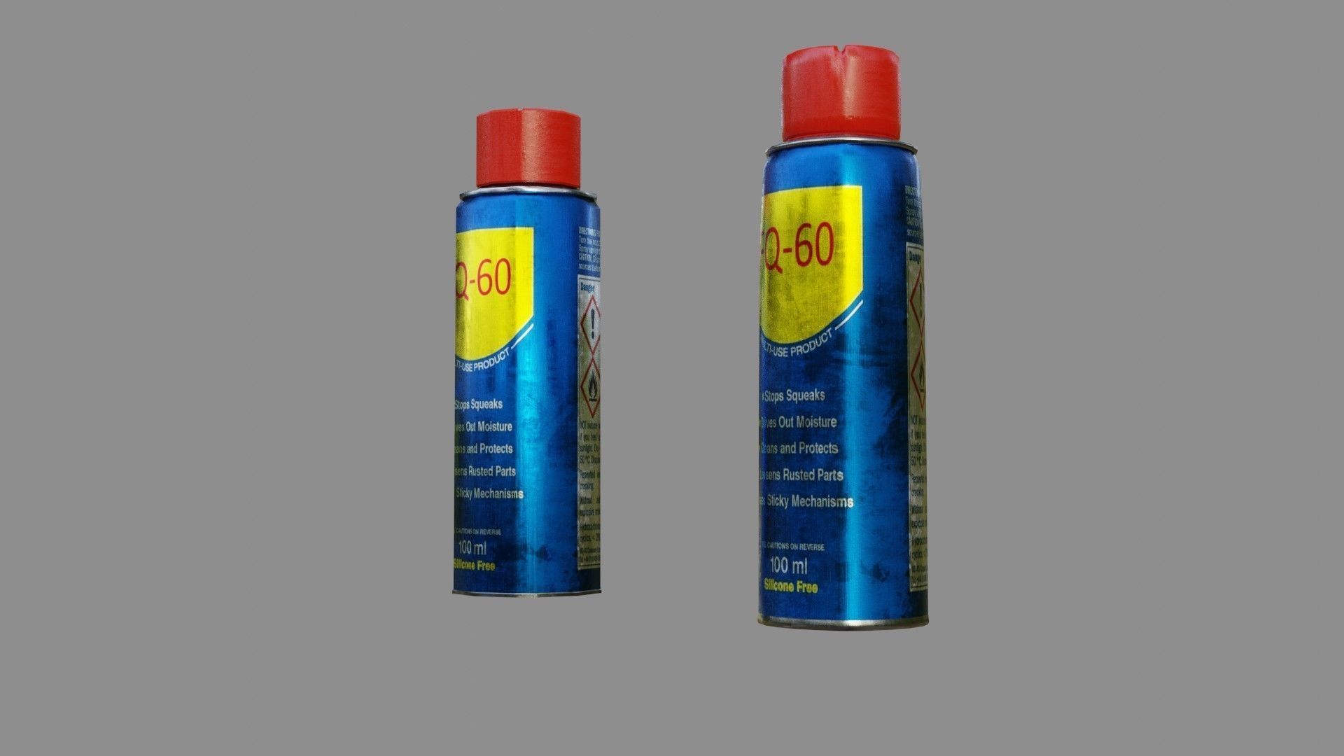 Lubricant Spray - Low and High poly Low-poly 3D model_4