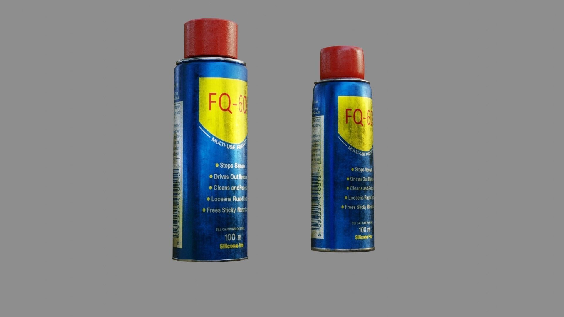 Lubricant Spray - Low and High poly Low-poly 3D model_10