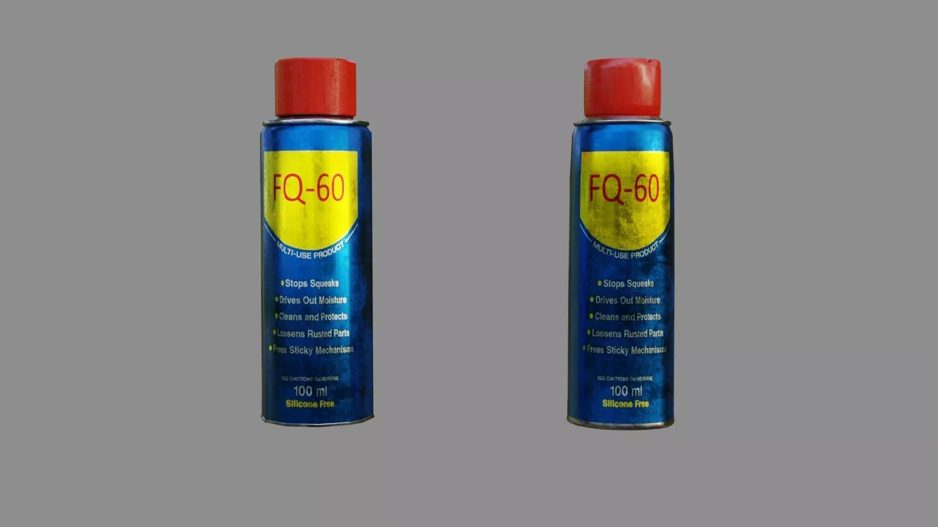 Lubricant Spray - Low and High poly Low-poly 3D model_0