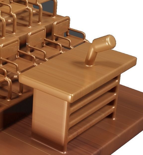 Wooden Classroom Toy 3D model_5