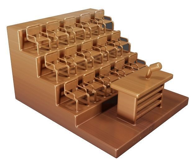 Wooden Classroom Toy 3D model_1