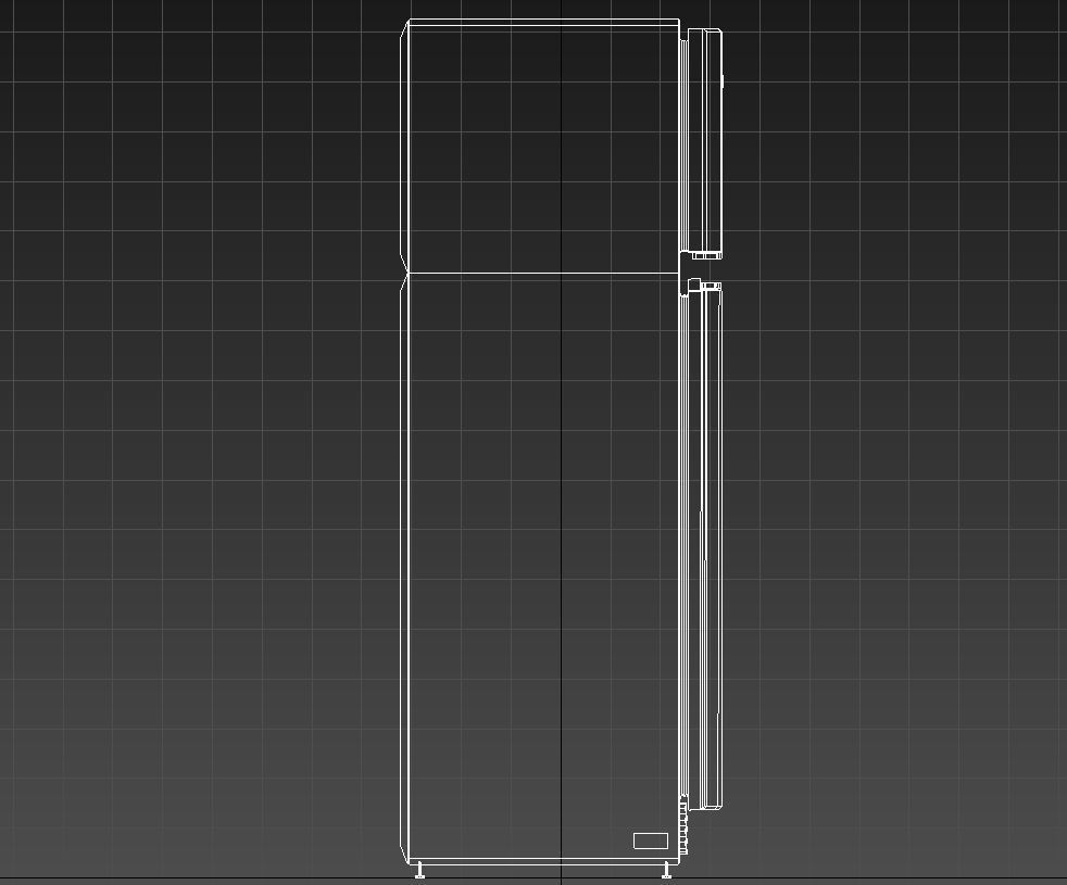 mini fridge with freezer 3D model_12